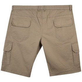 Resim Erkek Büyük Beden Battal Boy Kargo Cepli Gabardin Şort 001 