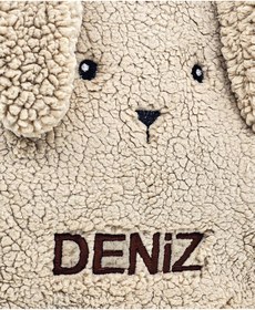 Resim Tosbiş [ İSTEDİĞİNİZ İSMİ YAZIYORUZ ] Tavşan Bej (FİGÜR+İSİM) 0-8 Yaş Çocuk Sırt Çantası, Anaokulu - kreş 