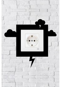 Resim Şimşek Tasarım Priz Çerçevesi İç Ölçü 8,4x8,4 Cm Dekoratif Priz - Anahtar Çerçevesi 
