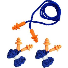 Resim 3'lü Silikon Kulak Tıkacı Boyun Askılı Mavi 