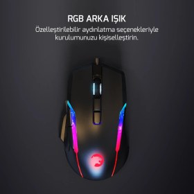 Resim Gamepower Icarus Gamıng Rgb Mouse 10.000DP USB Siyah 