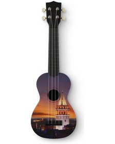 Resim Soprano Ukulele Galata Desenli Kapak 