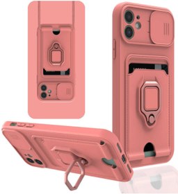 Resim lionmycase Apple Iphone 11 Kılıf Kamera Korumalı Sürgülü Lens Kayar Kapak Cüzdan Kartvizitli Standlı 