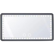 Resim Siyah Car Sunvisor Makyaj Aynası - Tüm Arabalar İçin Şarj Edilebilir Led Işıklı Makyaj Aynası - Universal Car Sun 