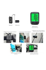Resim Monozone Sunding Km Sayacı Işıklı LCD Ekran Çok Fonksiyonlu Hız Göstergeli Bisiklet Bilgisayarı 
