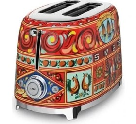 Resim Smeg TSF01DGEU Dolce&gabbana Tasarım Ekmek Kızartma Makinesi 2x2 
