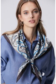 Resim Network Renkli Twill İpek Eşarp 