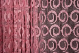 Resim VAKKO MODEL PEMBE RENK İP PERDE HAZIR DÜĞMELERİ DİKİLMİŞ İP PERDE 300 * 270 cm 