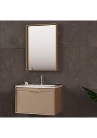 Resim Orka Clay 80 Cm Mdf Sahra Banyo Dolabı Alt Modül Ve Lavabo Çok Renkli 