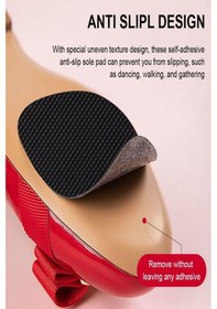 Resim 4'lü Topuklu Ayakkabı Altına Yapışan Kaydırmaz Kauçuk Ped Kendinden Yapışkanlı 