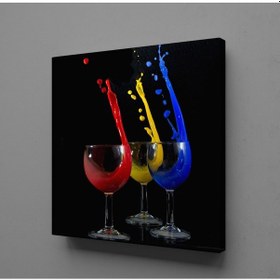 Resim Kadehten Sıçrayan İçecekler Kanvas Tablo 