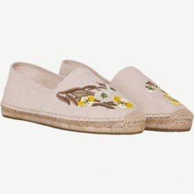 Resim Yargıcı Küçük Çiçek Desenli Nakış İşleme Espadril 26ykay4028x 006 Ekru 