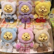 Resim 1/2/6'lı Winnie the Pooh Karanlık Kutu Peluş Oyuncak, PVC Tüylü Malzeme - Çeşitli Renklerde Sürpriz Tasarımlı Sevimli Winnie the Pooh Asma Süsü, Noel, Cadılar Bayramı, Doğum Günleri İçin Mükemmel Hediye 