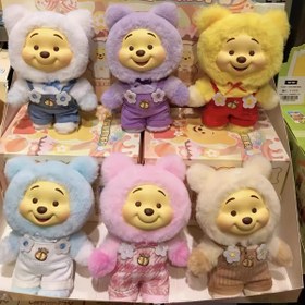 Resim 1/2/6'lı Winnie the Pooh Karanlık Kutu Peluş Oyuncak, PVC Tüylü Malzeme - Çeşitli Renklerde Sürpriz Tasarımlı Sevimli Winnie the Pooh Asma Süsü, Noel, Cadılar Bayramı, Doğum Günleri İçin Mükemmel Hediye 