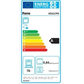 Resim Ferre XE61MPL Koyu Gri Cam Ankastre Fırın 4 Fonksiyon Statik 