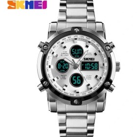 Resim Hanyang Gümüş Moda Erkek Kol Saati Skmeı Izle Spor Dijital Bilezik 3 Zaman Geri Sayım Erkek Saat Paslanmaz Çelik Saatler Erkek Iş (Yurt Dışından) 