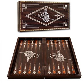 Resim Star Oyun Antik Osmanlı Tuğrası Desenli Tavla Takımı - 1020166 