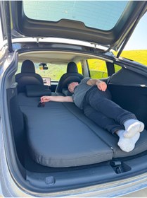 Resim Genel Markalar Tesla Model Y Lüks Kamp Yatağı–7 Cm Katlanabilir, Ortopedik Visco Sünger , 2 Ortopedik Yastık, Çanta 
