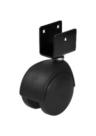 Resim Hts 431 - Plastik Büyük U Tablalı Tekerlek 4 Adet Siyah 