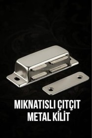 Resim STOREMAX Mıknatıslı Çıt Çıt Kilit, Paslanmaz, Metal Gövde, PVC, Kapı, Sineklik, Dolap, Kapak İçin, Manyetik T 
