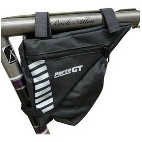 Resim Xbyc 827 Bisiklet Üçgen Çanta Suluklu Siyah Beyaz Çok Renkli 