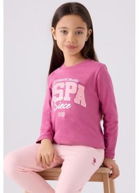 Resim U.s. Polo Assn. 1966 Garson Authentic Brand Kız Çocuk Leylak Uzun Kol Pijama Takım Leylak 