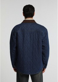 Resim Colin's Colins Oversize Fit Düğmeli Astarlı Erkek Dark İndigo Denim Ceket Cl1082649 Q1.v1 Dn44496 