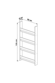 Resim Artemis Montessori Tarzı Çocuk Odası 4 Raflı Kitaplık Beyaz 