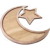 Resim Wezone "çevre Dostu Ahşap Ramazan Sunum Tepsisi - 4 Farklı Boyut Seçeneği" 