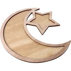 Resim Wezone "çevre Dostu Ahşap Ramazan Sunum Tepsisi - 4 Farklı Boyut Seçeneği" 