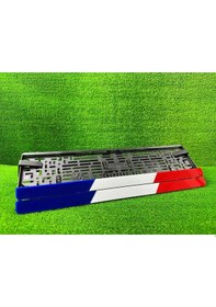 Resim Fransa Renkleri 3d Kabrtmalı Pleksi Araba Plakalığı 1 Takım 