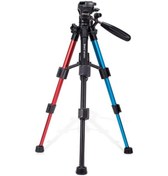 Resim Sones Jmary Kp-2203 Taşınabilir Alüminyum Alaşımlı Teleskopik Slr Kamera Telefon Fotoğrafçılığı Tripod Kırmızı 