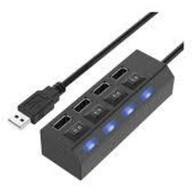 Resim 4 Port Usb Hub 2.0 Çoklayıcı Anahtarlı Işıklı Çoğaltıcı Switch 