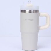 Resim 14oz Vakumlu Yalıtımlı Spor Su Şişesi, Tutma Sapı ile, 304 Paslanmaz Çelik, Taşınabilir, Geniş Ağız, BPA'sız, Kapaklı, Pipetli, Noel, Şükran Günü, Sevgililer Günü, Ramazan, Yeni Yıl için 
