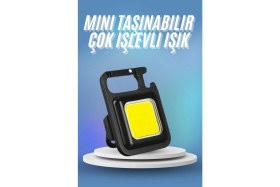 Resim MiraLive Işıldak USB Şarjlı Cep El Feneri Taşınabilir Mini LED Işık Çok Fonksiyonlu 