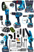 Resim Lieber German BL Motor 5 Akülü 6LI Set Kırıcı Delici Taşlama Matkap Somun Sıkma & Dal Budama + Makas Seti 