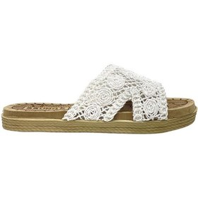 Resim Kadın Beyaz Örgülü Günlük Rahat Terlik Beyaz 