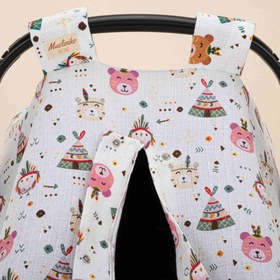 Resim Puset Örtüsü - Tek Taraflı - Pembe Ayıcıklar 