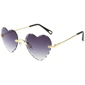 Resim Rhaegal Moda Kadın Güneş Gözlüğü, Uv Koruma, Aşk Kalp Desenli, Degrade Renk Lenswhıte51mavi Degrade Mavi Degrade 