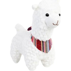 Resim Sevimli Peluş Lama 30 Cm Yumuşacık Hediye Ve Koleksiyonluk Oyuncak Lama Beyaz 