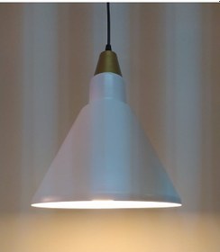 Resim Mylights Beyaz Mat Gold Duylu Avize Modern Spor Sarkıt 