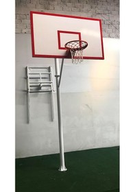 Resim Adelinspor Basketbol Potası Hidrolik Çember 105x180 Ahşap Panya 