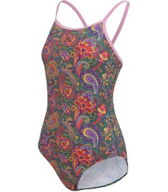 Resim Slazenger Thinstrap Kadın Yüzücü Yeşil / Pembe Mayo 