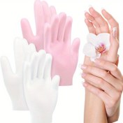 Resim 2 Çift Yumuşak Jel Eldiven - Nemlendirici, Alkol İçermeyen Silikon Eldivenler Kuru, Çatlamış Eller ve Ayaklar İçin, Gece Nemlendirici İçin Mükemmel, Tekrar Kullanılabilir, Tüm Boyutlar İçin Uygun, Yumuşak Cilt Bakımı|Nemlendirici Eldivenler|Yumuşak Dokulu 