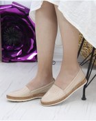 Resim Nesil Shoes Syg P25 Bej Hakiki Deri Kadın Ayakkabı 