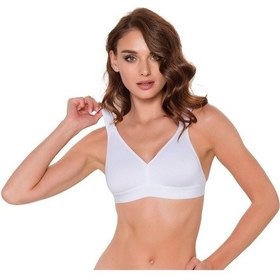 Resim Omuz Destekli Sporcu Sütyeni Beyaz 
