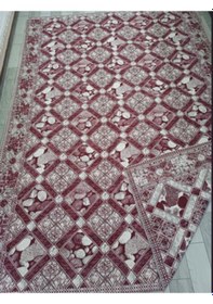 Resim Savan Dokuma Halı Örtüsü 4m² 170 240 Kale Bordo6 Bordo 