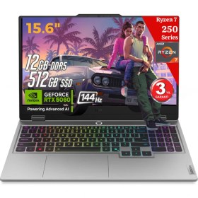 Resim Lenovo Loq 15AHP10 Aı Amd Ryzen7 250 12GB Ddr5 512GB SSD RTX5060 8gddr7 15.6 Fhd 144Hz Freedos 83JG006FTR Taşınabilir Bilgisayar (Yapay Zeka Destekli) 