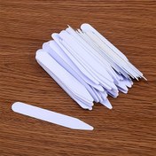 Resim Erkekler için 100 adet PVC Gömlek Yaka Askıları - Beyaz & Açık Mavi Yaka Aksesuarları, Resmi ve Günlük Kullanım İçin Dayanıklı & Rahat Boyun Takısı, İdeal Hediye Seçeneği 