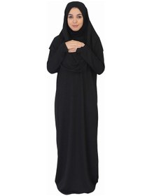 Resim Zehranaz Namaz Elbisesi Siyah Fermuarsız Namaz Elbisesi Siyah 